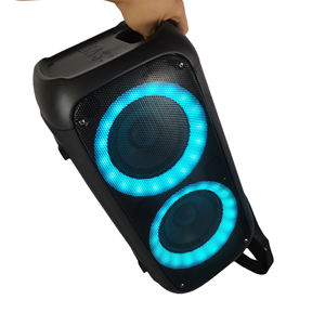 Dual 6.5 Inch Small Speaker with LED Light <strong>Ring</strong> Karaoke Player Rechargeable Speaker <strong>Box</strong> for Sale Stock and Ready Goods - Product Image 3