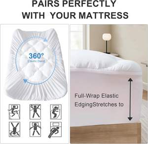 Protège-<span class=keywords><strong>matelas</strong></span> matelassé extra épais pour lit King Size, respirant, avec poches profondes, 8-21, vente en gros usine - Product Image 4