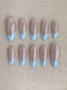 <span class=keywords><strong>Uñas</strong></span> Postizas Francesas Hechas a Mano de Alta Calidad al por Mayor, Color Rosa Degradado, 10 Piezas, <span class=keywords><strong>para</strong></span> Mujeres y <span class=keywords><strong>Niñas</strong></span>, Accesorios <span class=keywords><strong>para</strong></span> Decoración de <span class=keywords><strong>Uñas</strong></span> - Product Image 3