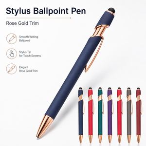 Bolígrafo con Punta Táctil, Escritura Suave, Detalles en Oro Rosa, Punta para Pantalla Táctil, para Tablet y Teléfono - Product Image 1