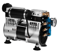 Kit complet de système d'aération de bassin 420W, pompe à piston sans huile 130L/min avec 6 diffuseurs pour ferme piscicole ou lac de 3 acres