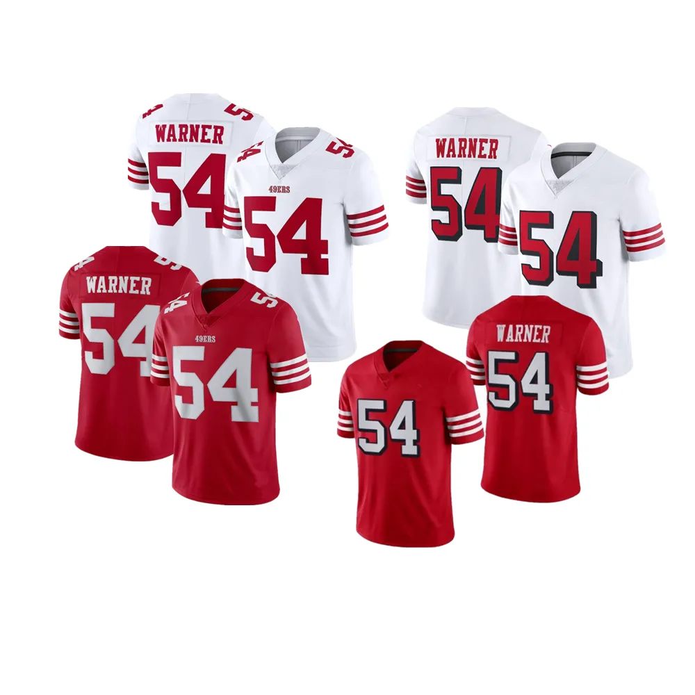 Men's San Francisco 54 FRED Warner Football jerseys stitched Fashion USA Football liment Summer Sport-RED