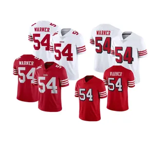 Men's San Francisco 54 Fred Warner Football Jerseys Stitched Fashion USA Football Limited Jersey Summer Sport - Red