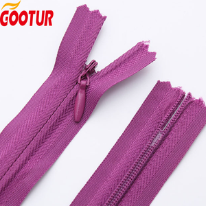 إكسسوارات الملابس 3 #   سحاب نايلون بألوان اختيارية، سحاب دانتيل غير مرئي، سحابات مفتوحة من الجانبين للملابس - Product Image 3