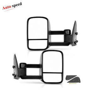 Remolque espejos para 1999-2007 Chevy Silverado GMC <span class=keywords><strong>Sierra</strong></span> 1500 HD 2500 3500HD con convexo vidrio Manual control y telescópicas - Product Image 3