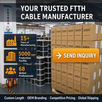 Cable de Fibra Óptica para Exteriores FTTH GJYXCH de 1-4 Hilos G657A1, Cable Aéreo Autoportante Tipo 8 LSZH, Precio de Fábrica al Por Mayor