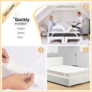 2 trong 1 đôi để Vua giường chuyển đổi với bọt Nệm trang bị tấm & khoảng cách filer kết nối giường đôi vào một vị vua kích thước giường cầu - Product Image 5