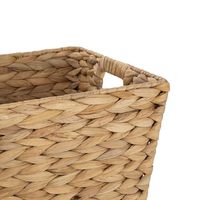 Panier de rangement en jacinthe d'eau, panier tressé décoratif avec poignées, panier en jacinthe naturelle pour l'organisation de la maison