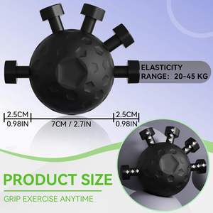 Nieuwe Stijl Power <span class=keywords><strong>Ball</strong></span> Gripper Sporter Hand Knijp Bal Vijf Vinger Grip Power Vinger Kracht Revalidatie Trainer Bal - Product Image 6