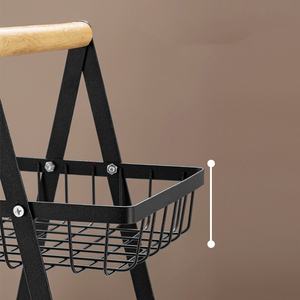 Cesta de fruta vací<span class=keywords><strong>a</strong></span> de cocina de varios pisos, cesta de almacenamiento de <span class=keywords><strong>mano</strong></span>, estante de aperitivos de frutas secas para sala de estar - Product Image 4