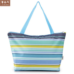 Bolso de mano portátil Yi Si Dan, gran capacidad, tela Oxford, cierre de cremallera, bolso de compras para mujer, para supermercado, picnic, almacenamiento - Product Image 1