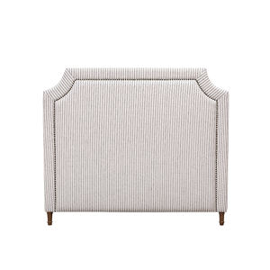 <span class=keywords><strong>Testiera</strong></span> <span class=keywords><strong>Letto</strong></span> Matrimoniale in Stile Moderno Imbottita in Tessuto a Righe Blu Scuro per Mobili da Camera da <span class=keywords><strong>Letto</strong></span> - Product Image 2