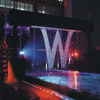 Fuente de Agua Digital Programable con Cortina de Agua, Texto Dinámico RGBLED, Pantalla de Agua con Patrón de Logotipo
