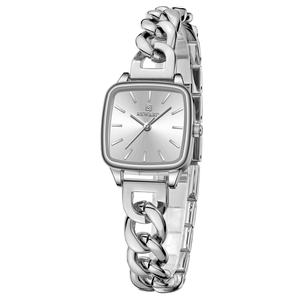 Montre de Luxe Rétro pour Femme avec Boîtier Carré, Bracelet en Laiton, Bijou Métallique Élégant, Montre à Quartz Personnalisée pour Dames - Product Image 3