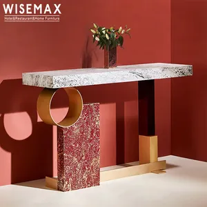 WISEMAX फर्नीचर लक्जरी वाणिज्यिक उपयोग के लिए प्रवेश द्वार इतालवी सजावट आधुनिक संगमरमर कंसोल तालिका