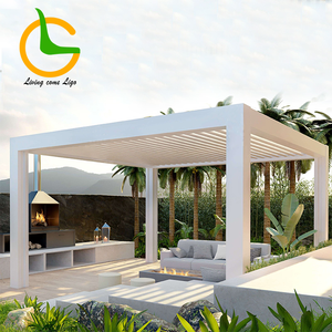 Auvents <span class=keywords><strong>de</strong></span> toit à persiennes et pergolas motorisées en <span class=keywords><strong>aluminium</strong></span> Mobilier <span class=keywords><strong>de</strong></span> <span class=keywords><strong>jardin</strong></span> avec PVC et bois traité sous pression 1 ensemble Commande minimum - Product Image 3