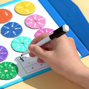 <span class=keywords><strong>Libro</strong></span> di apprendimento della frazione magnetica in legno-giocattolo educativo di matematica per bambini - Product Image 4