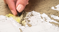 Póster Rascable del Mapa del Mundo, Impreso Personalizado en Papel de Arte, Papel Kraft con Laminado de Película, Impresión Offset, Empaquetado en Tubo de Papel