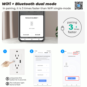 Technologie de maison intelligente américaine, prise murale avec interrupteur contrôlable par l'application Tuya, prise murale intelligente Wifi avec port de charge USB - Product Image 5