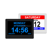 Jam Alarm Digital, 7 8 10 inci kalender Digital pengingat obat WiFi tato Alarm jam pengingat harian