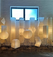 Personnalisation d'usine lampadaire en papier de riz japonais lanterne en papier faite à la main salon Villa grand lampadaire