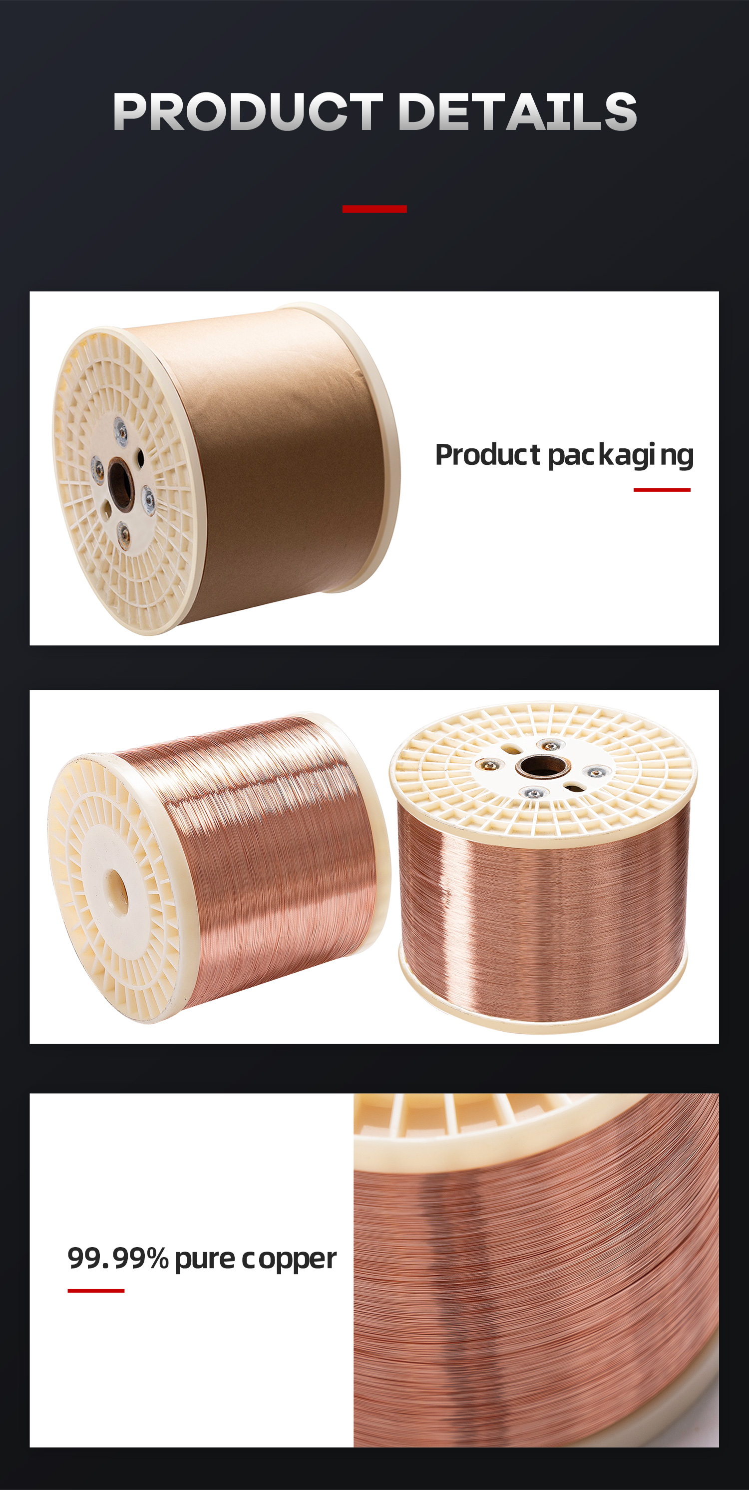 Electrical Industry CCAM CCA Copper Clad Aluminum Wire 0.58mm 0.6mm