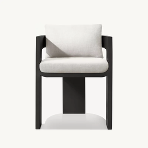 Set di Sedie da Pranzo per Esterni in Lega di Alluminio per Hotel e Ville, Arredamento Moderno per Patio, Giardino e Cortile, Set Tavolo Impermeabile per Esterni - Product Image 2