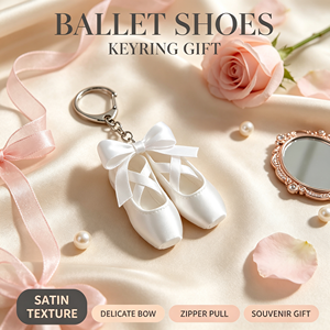 Porte-clés Mini Chaussure de Ballet en Satin, Pendentif Élégant pour Sac, Cadeau Souvenir pour Amateurs de Danse - Product Image 5