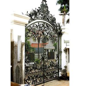 Villa <span class=keywords><strong>entrada</strong></span> ornamental doble oscilación puertas <span class=keywords><strong>de</strong></span> hierro principal puerta <span class=keywords><strong>de</strong></span> hierro forjado diseños - Product Image 1
