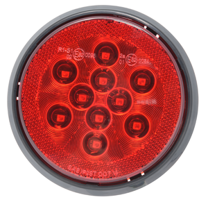 Feu LED rond de 4 pouces <span class=keywords><strong>STOP</strong></span>/FEU ARRIÈRE/CLIGNOTANT, montage en surface et lentille à clipser, feu arrière de remorque et de camion conforme aux normes SAE/DOT/FMVSS108 - Product Image 4