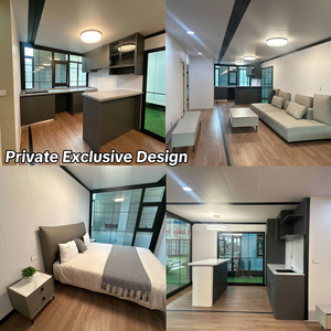 Bảng điều khiển năng lượng mặt trời 20ft mở rộng container nhà prefab mô-đun Nhà Màu Xanh lá cây được xây dựng tùy chỉnh phòng sẵn sàng-made nhà bất động sản - Product Image 4