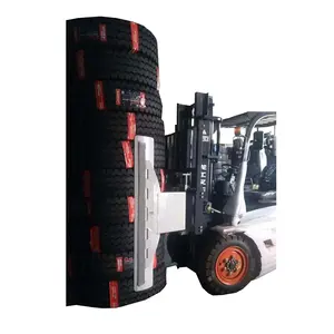 Empilhadeira elétrica diesel de 3 toneladas e 5 toneladas com braçadeira de pneus, carregamento e descarga de pneus, pneus sólidos