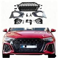 Nuevo Kit de Parachoques Delantero Atornillable PNB de Alta Calidad para Audi A3/S3 2013-2019 con Rejilla Negra - Estilo Facelift Mejorado, 1 Año de Garantía