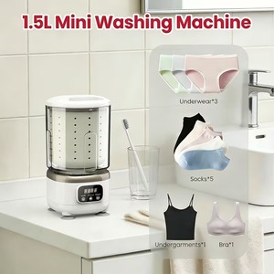 LCD Screen Three Modes Underwear Underwear and Socks Can Be Washed <b>Mini</b> Portable Rechargeable <b>Washing</b> <b>Machine</b> - Product Image 2