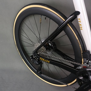 24 Speed Full Hidden Cable Disc Road Bike Frame TT-X21 105 Di2 R7170 Groupset Yellow Edges 28C Tire - Product Image 5