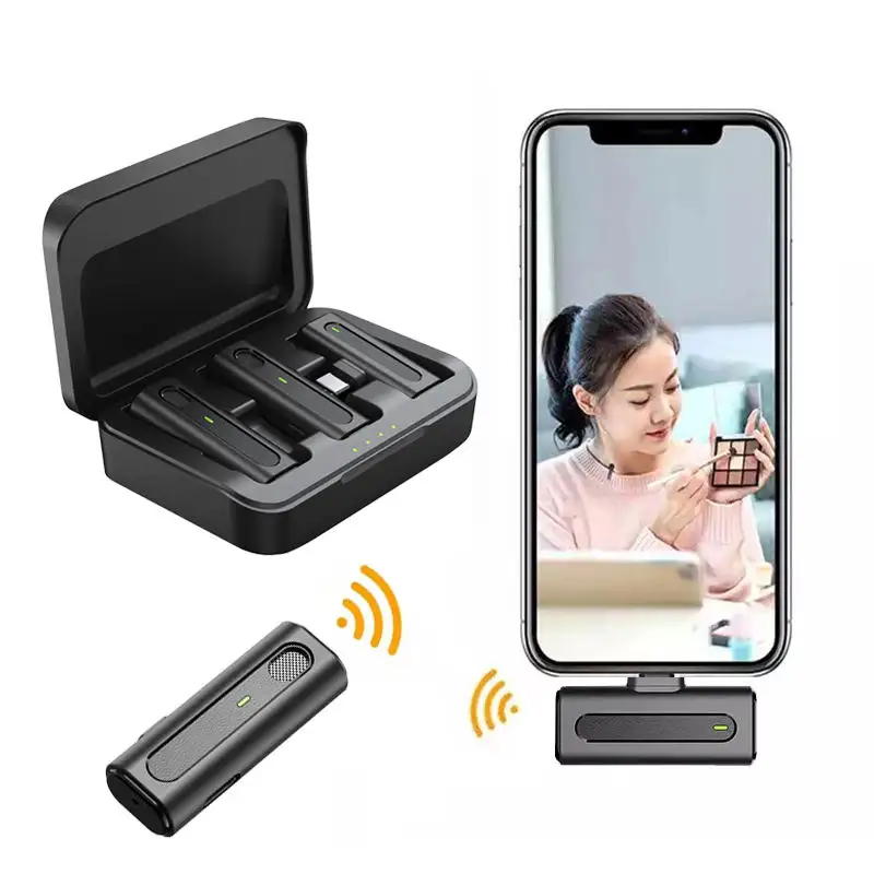 Youtuber Set Portable Lavalier Wireless Microphone Ultra-Low Latency Live K93 Mini Microphone For mobile phone recording