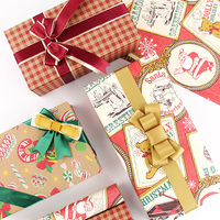 Papier cadeau kraft personnalisé JUDE, imperméable, enduit de silicone, imprimé quadricolore, gaufrage/débossage, 80g/m², haute brillance