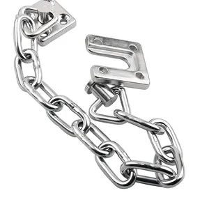 Custom High Quality 304 Stainless Steel Security Guard Door Lock Safety Chain Lock