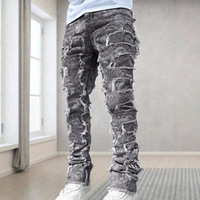 Jeans pour hommes best-sellers transfrontaliers, échantillon de petite commande personnalisée, photos et échantillons fournis, OEM