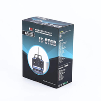 Ensemble émetteur radio FLYSKY FS-CT6B 2.4G 6CH et récepteur R6B AFHDS 2A avec câble de données USB pour hélicoptère RC, course FPV, plastique