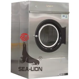 Sea-lion 50 kg automotive automatic steam or electric heated hot sale washing cloth with dryer machine