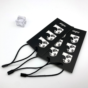 Nhà Máy Giá Tùy Chỉnh Màu Đen Sáp Dây Con Dấu Khóa Quần Áo Thương Hiệu Thẻ Treo Đu Tag etoquettes Cho Quần Áo - Product Image 5