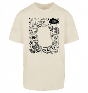 T-shirt graphique surdimensionné pour hommes, manches courtes, en coton, imprimé, streetwear décontracté - Product Image 1