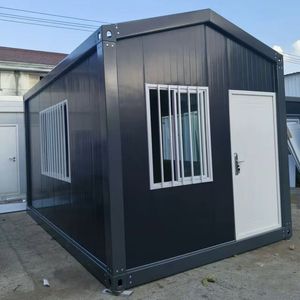 <span class=keywords><strong>Maison</strong></span> préfabriquée en conteneur détachable, à toit en acier personnalisable, imperméable, facile à drainer, montage rapide - Product Image 1
