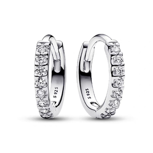 Boucles d'oreilles en argent 925 Panjia 2026, double anneau en forme de cœur, perles, style princesse, fabrication haut de gamme pour femmes, vente en gros - Product Image 5