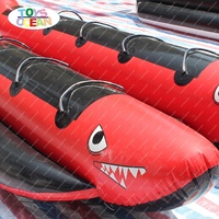 Desain Klasik Portabel 0.9mm PVC air terpal olahraga hiu tiup Banana Boat