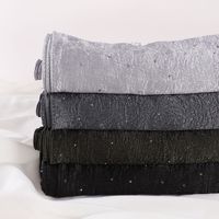 Nouveau style, écharpe longue haut de gamme couleur unie, turban, châle en gaze de satin nacré, hijab uni en polyester avec diamant ou pour l'été