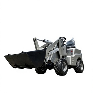 Mini Gasoline Wheel Loader 4WD White Compact Loader for Farm and Garden Use - Product Image 1