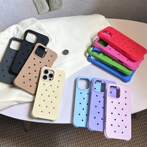 เคสซิลิโคนกันกระแทกแบบมีรูทรงกลมสำหรับ iPhone 16 15 14 13 Pro Max Plus ระบายความร้อนได้ดี ฝาหลังแบบด้าน ป้องกันอย่างดี - Product Image 1