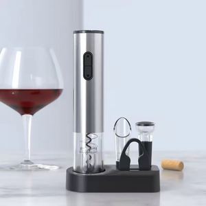 Custom Logo New <b>Battery</b> <b>Operated</b> Automatic Wine Bottle Opener Wireless Corkscrew Stainless Electric Bottle Opener - Product Image 2